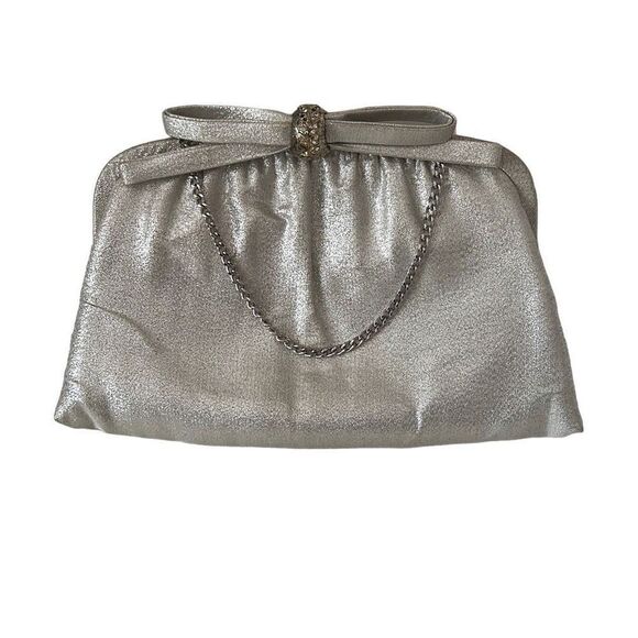 After Five Vintage Silver Purse Bag - Picture 1 of 3